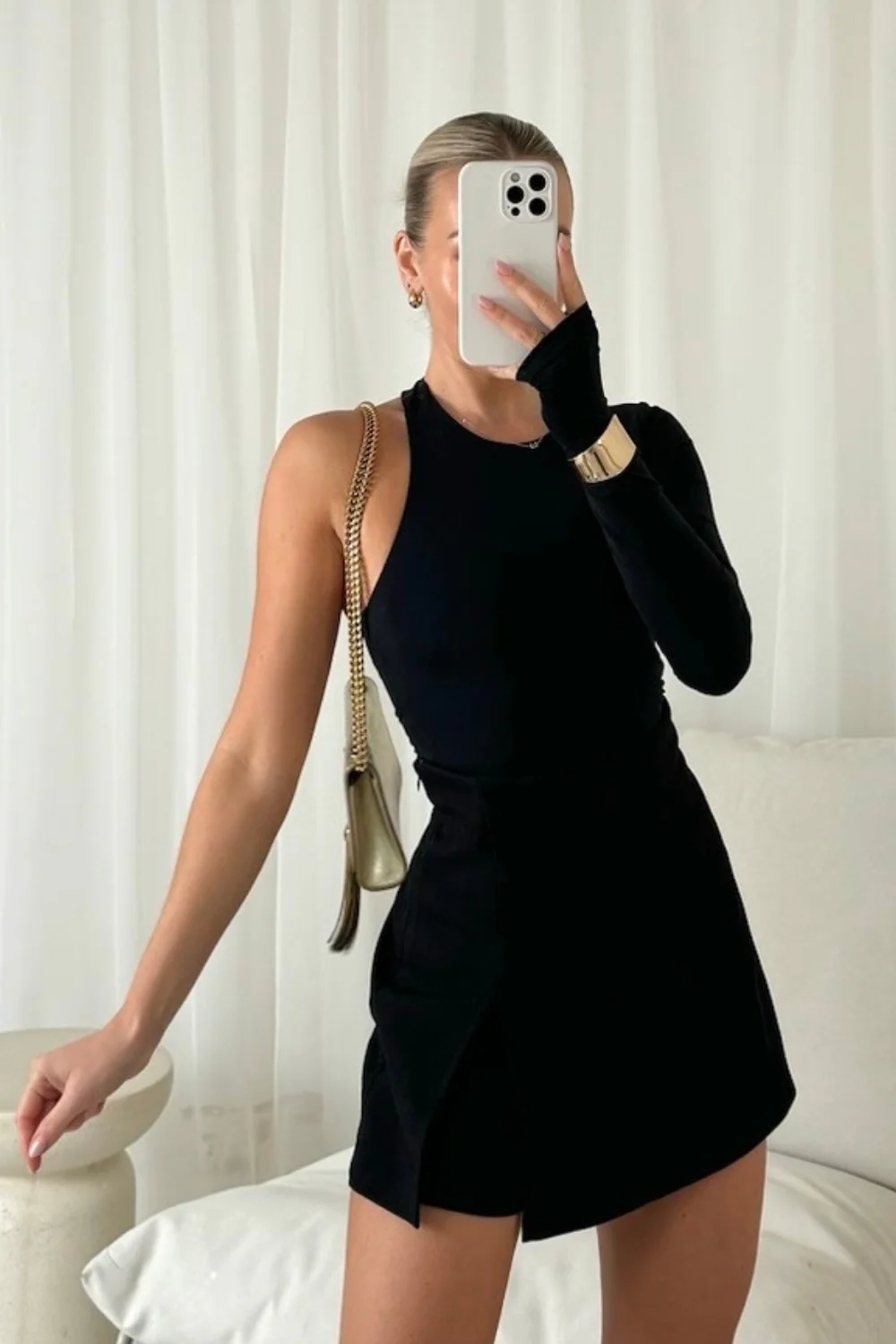 Amelia black tailored skort - Image 3