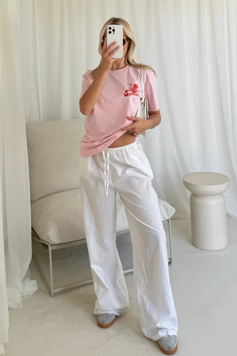 Aperol spritz baby pink printed T-shirt - Image 3