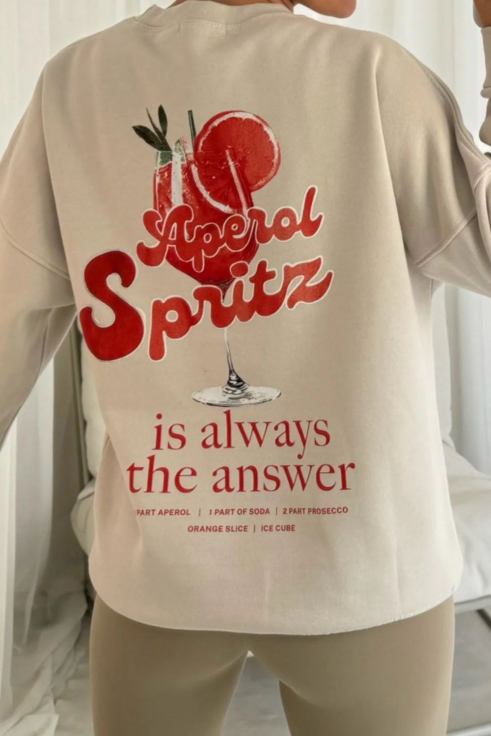 Aperol Spritz bone printed sweater - Image 2