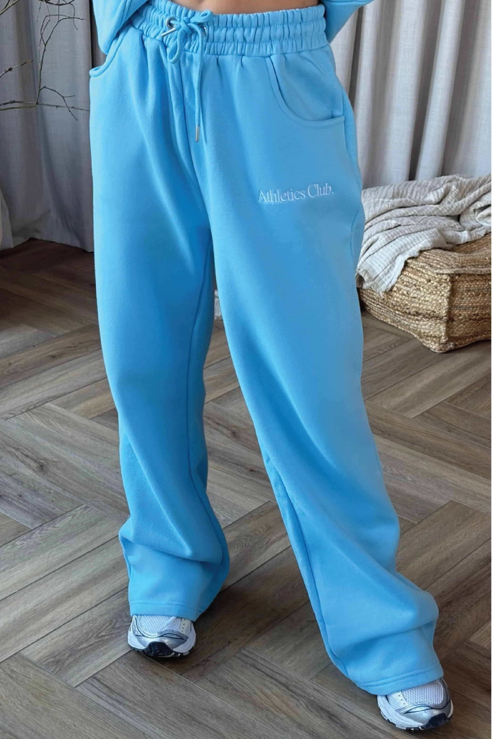 Athletics club blue 3/4 zip sweater straight leg loungewear - Image 3