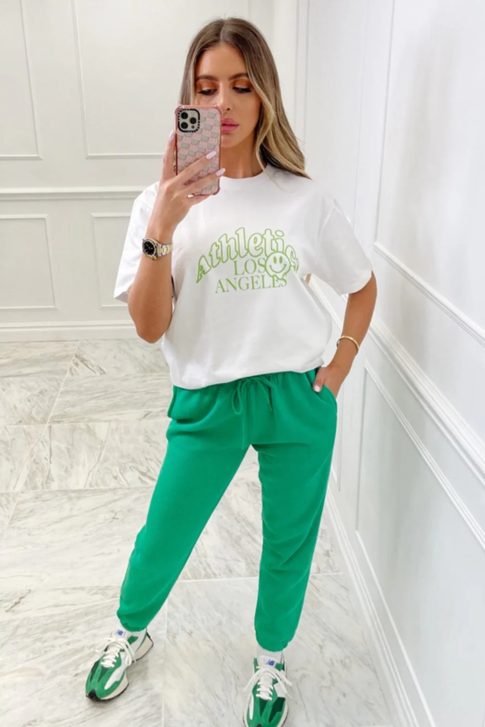 athletics LA green & white premium tee - Image 2
