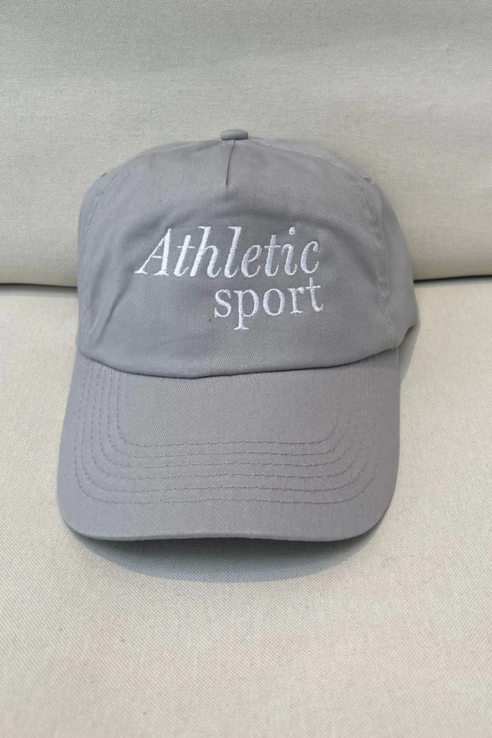 Athletics sport grey embroidered cap - Image 2