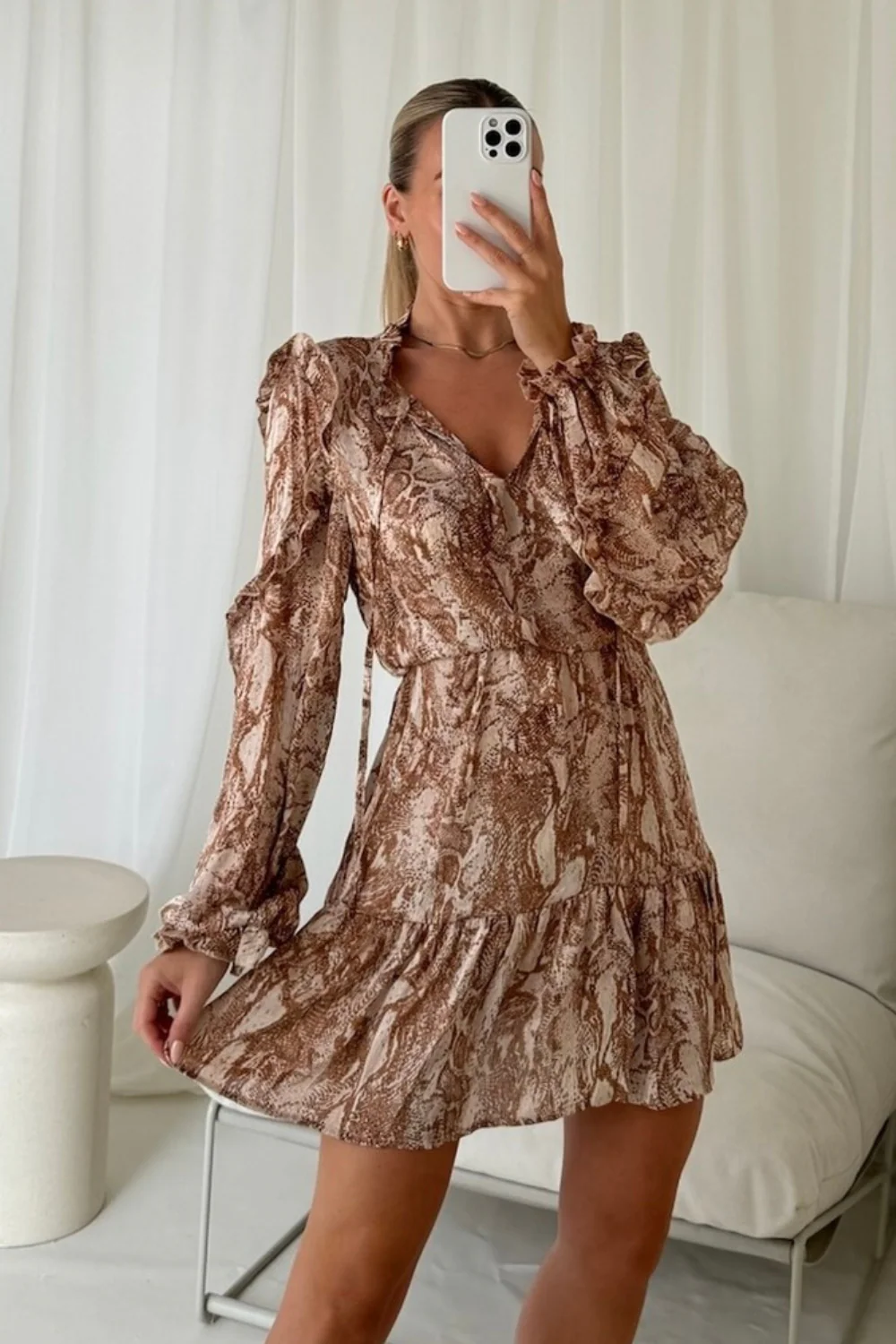 Avery snake print dress - Image 3