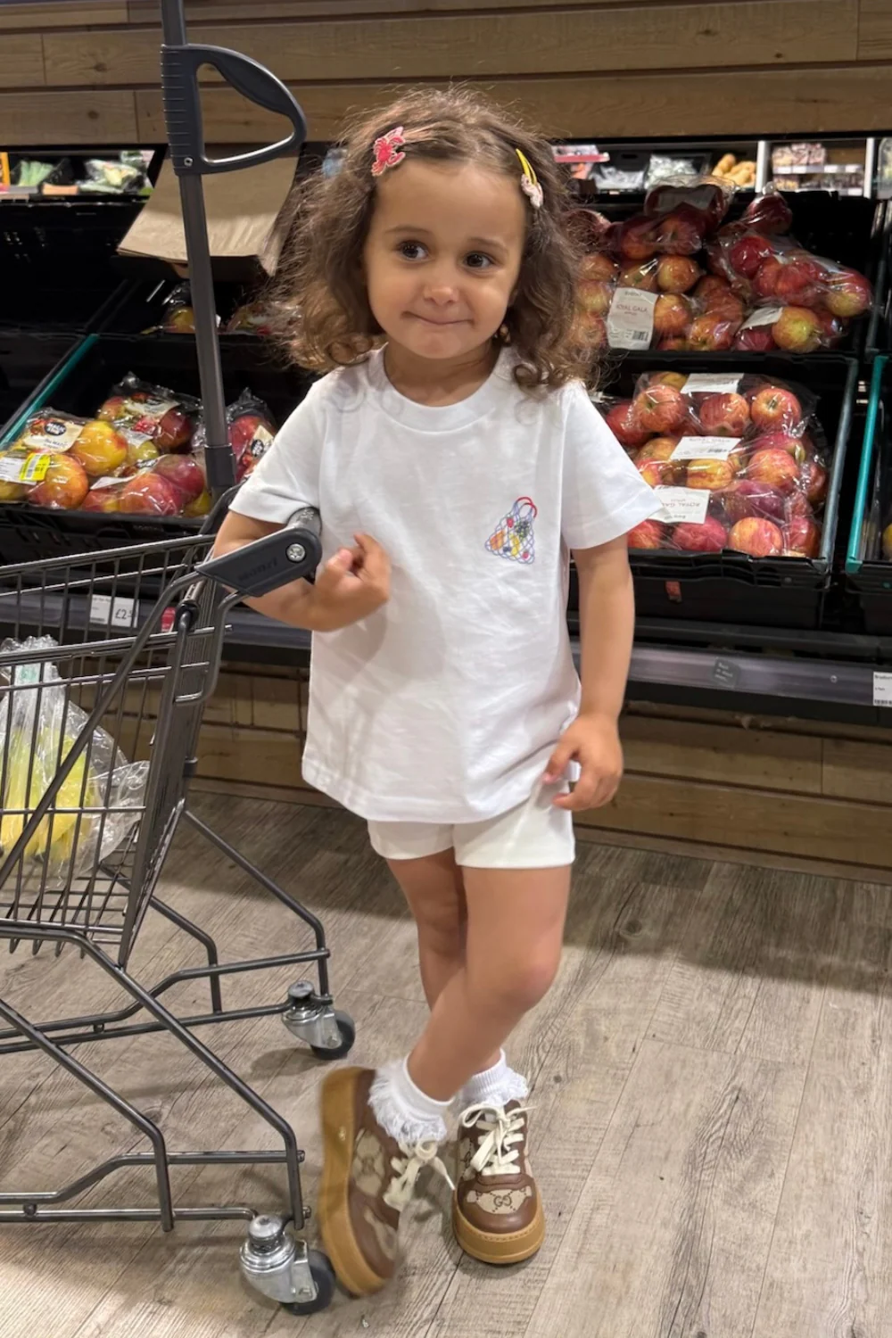 Mini Baby Fresh fruit white front & back printed t-shirt - Image 2