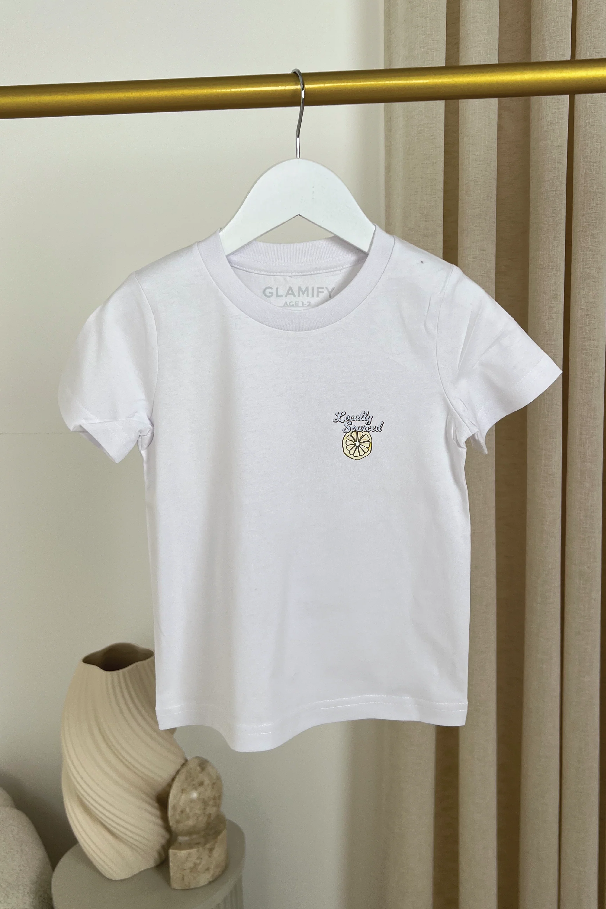 Mini Baby Lemons white front & back printed t-shirt - Image 2
