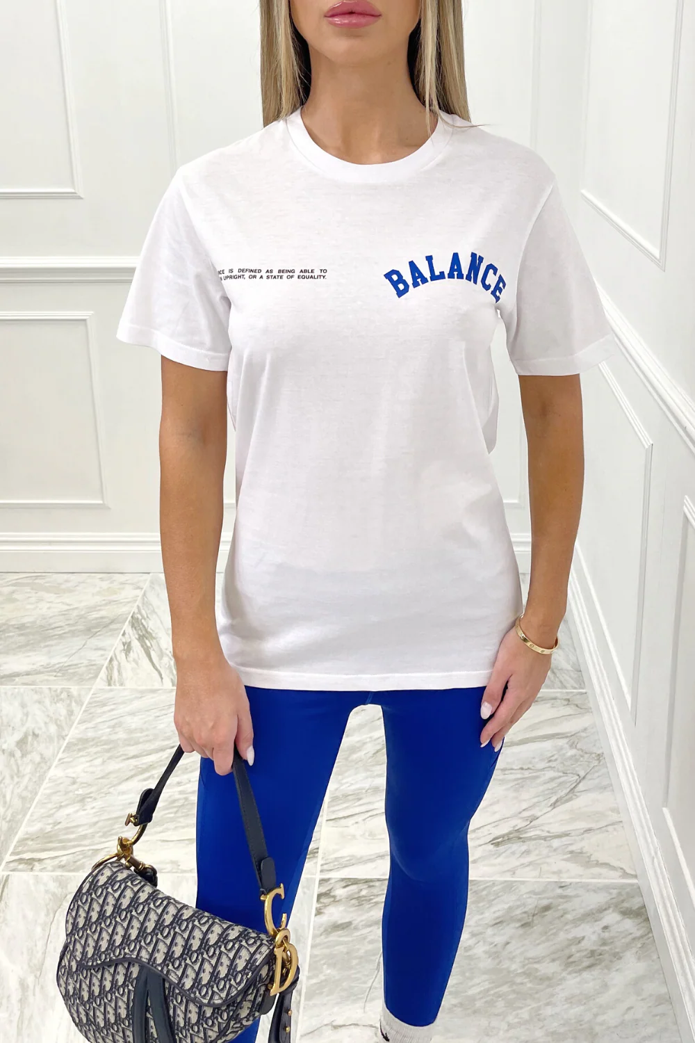 Balance blue and white printed tee - Image 3