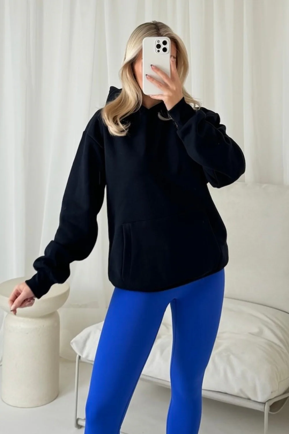 Bella navy and sapphire premium hoodie ultimate legging set - Image 3