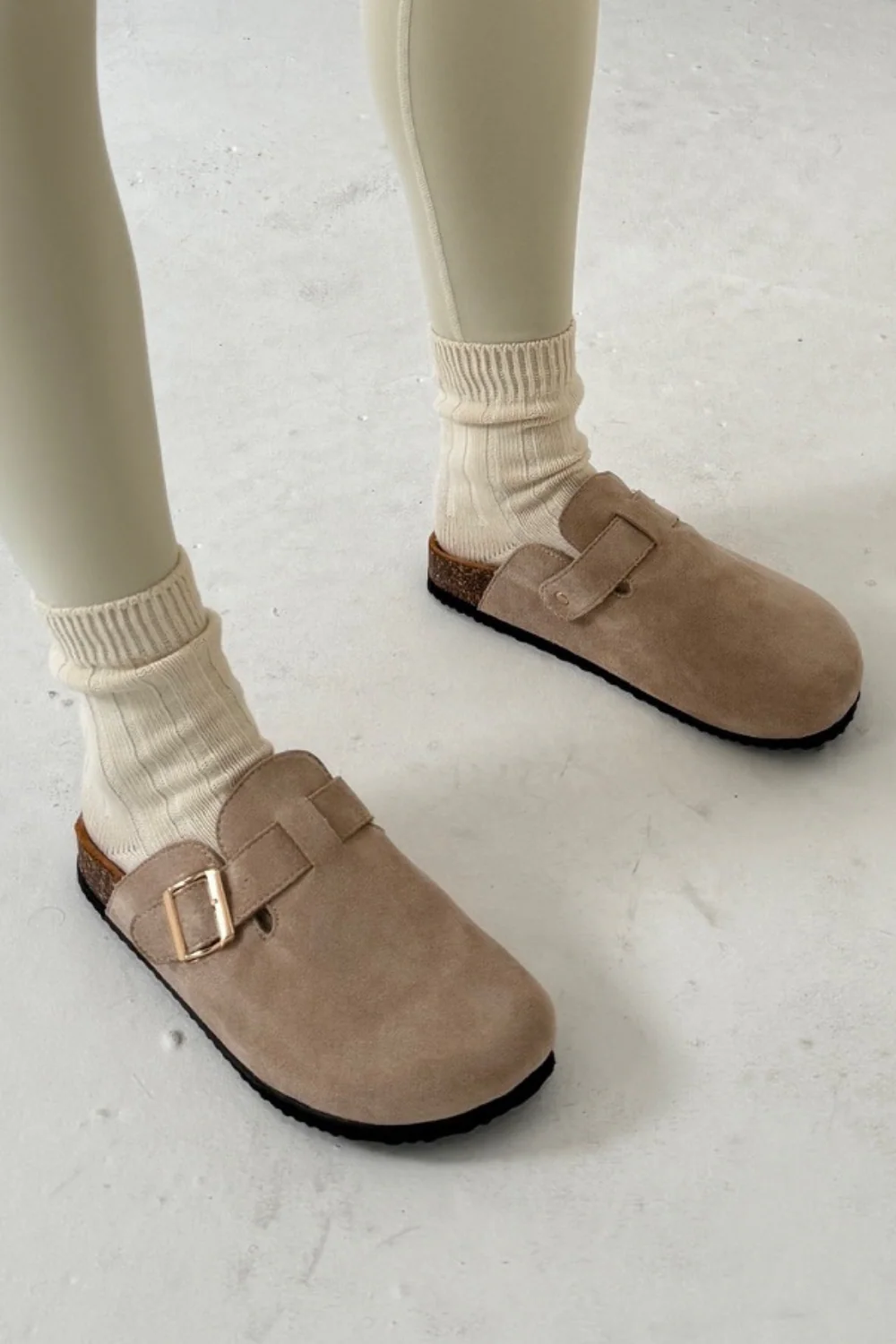 Billie stone faux suede clog mules - Image 2