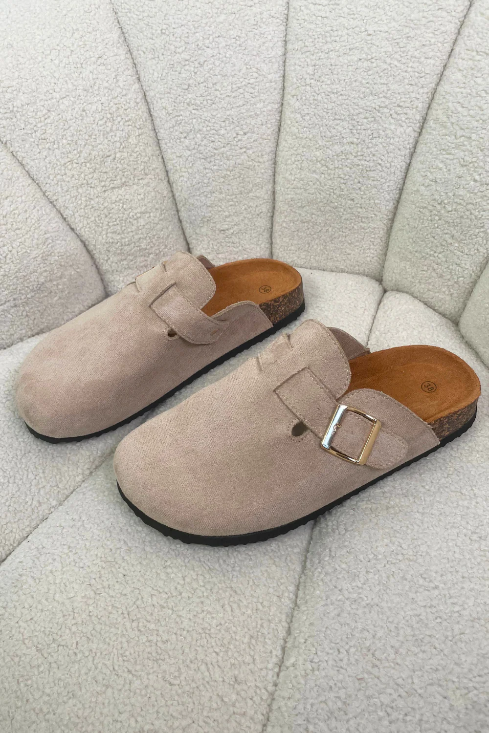Billie stone faux suede clog mules - Image 3