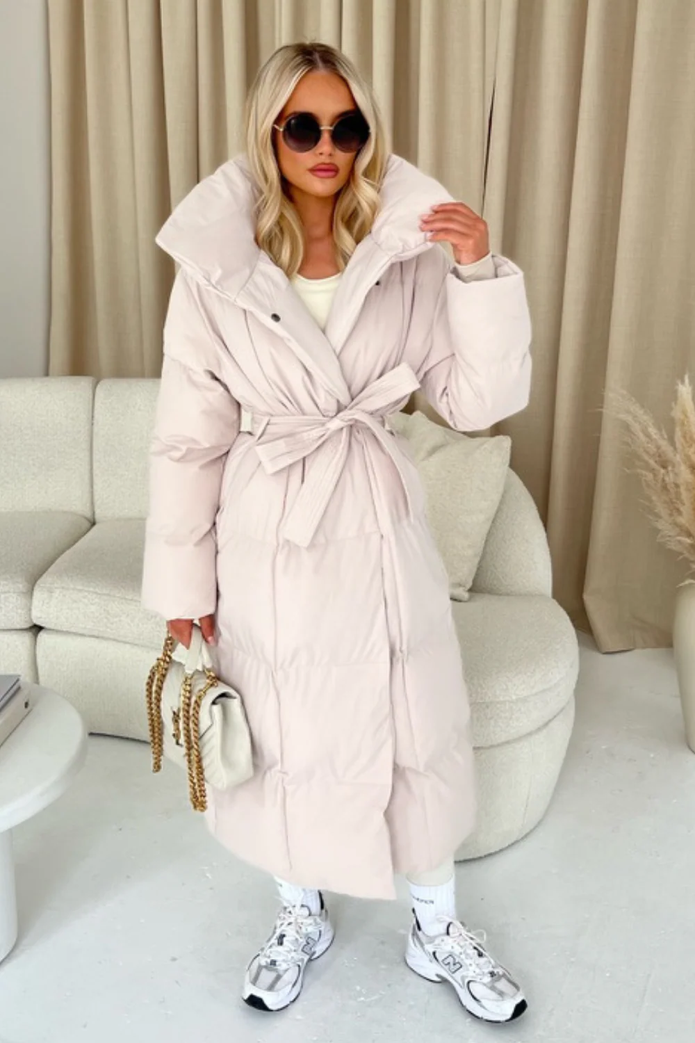 Blossom cream long duvet puffer coat - Image 3
