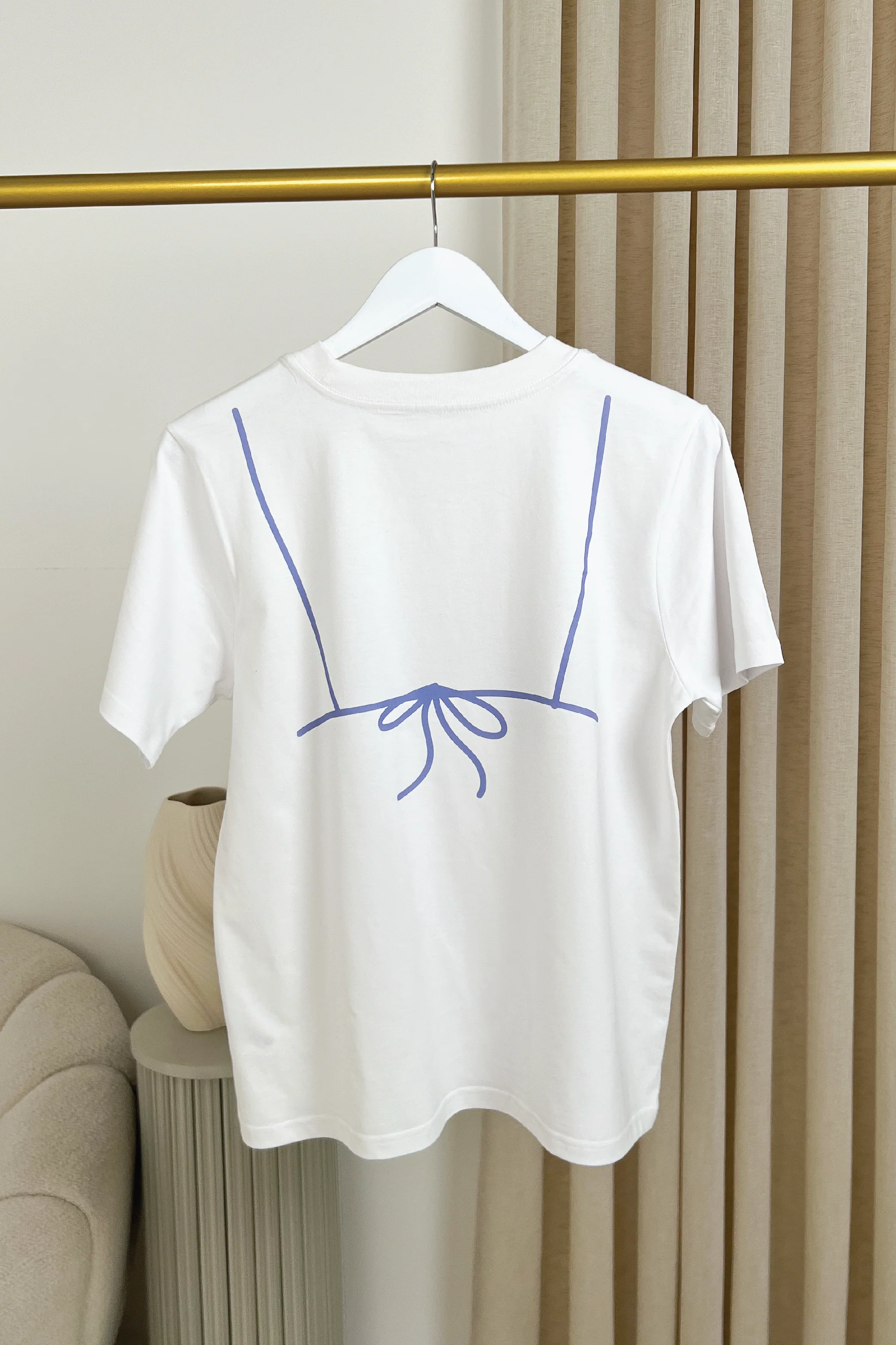 Blue bra white printed t-shirt - Image 2