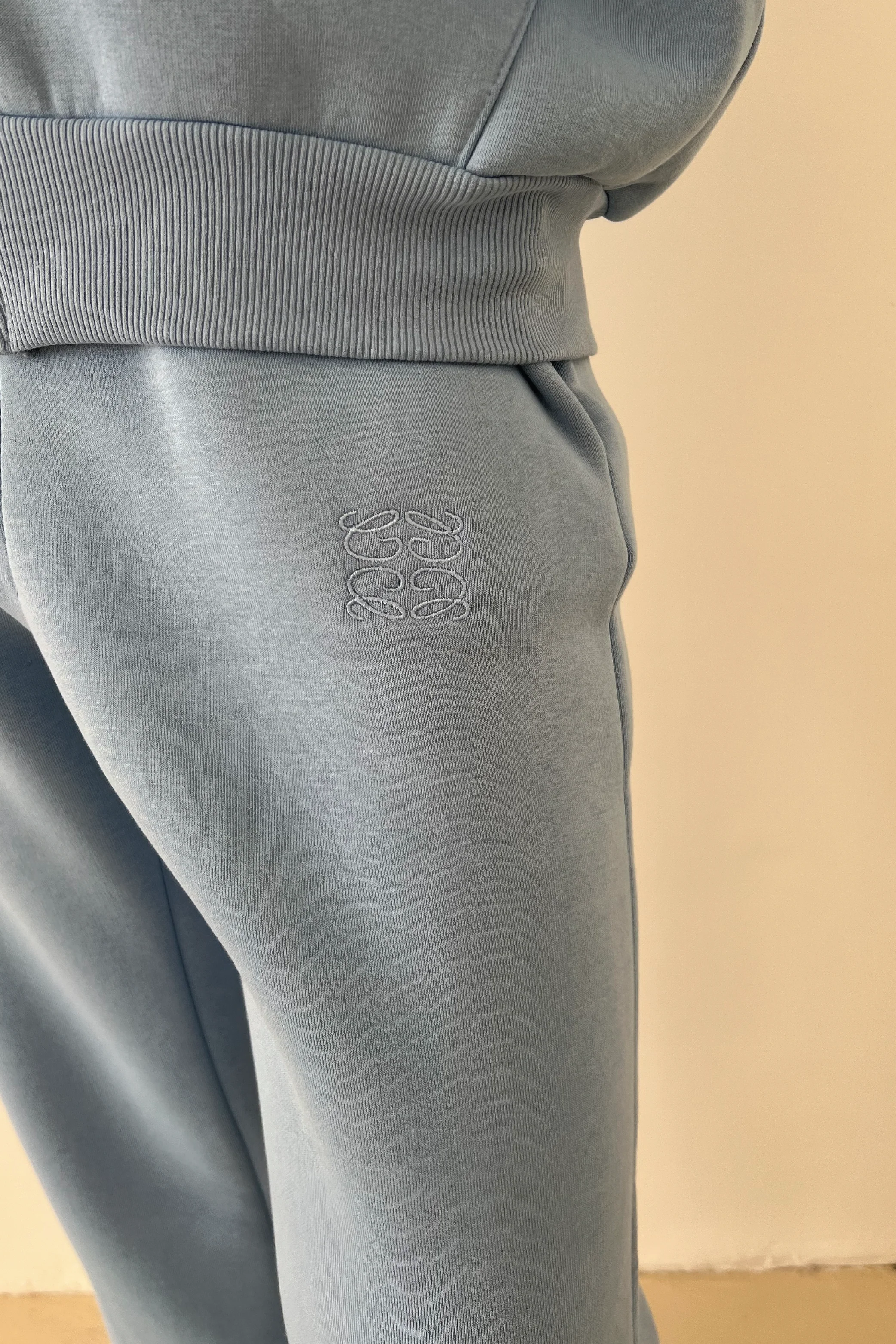 Blue embroidered logo straight leg jogger - Image 2
