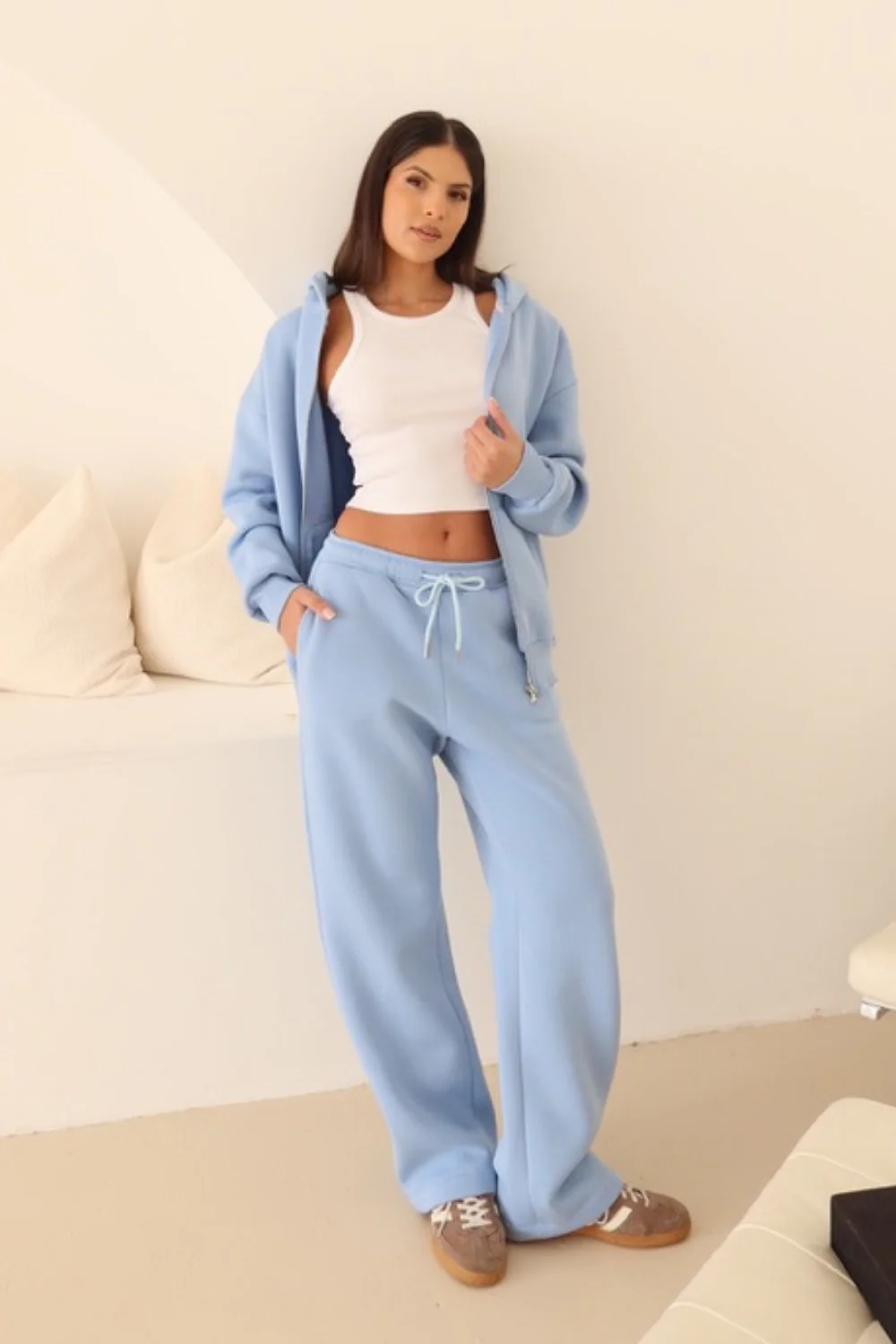 Blue embroidered logo straight leg jogger - Image 3