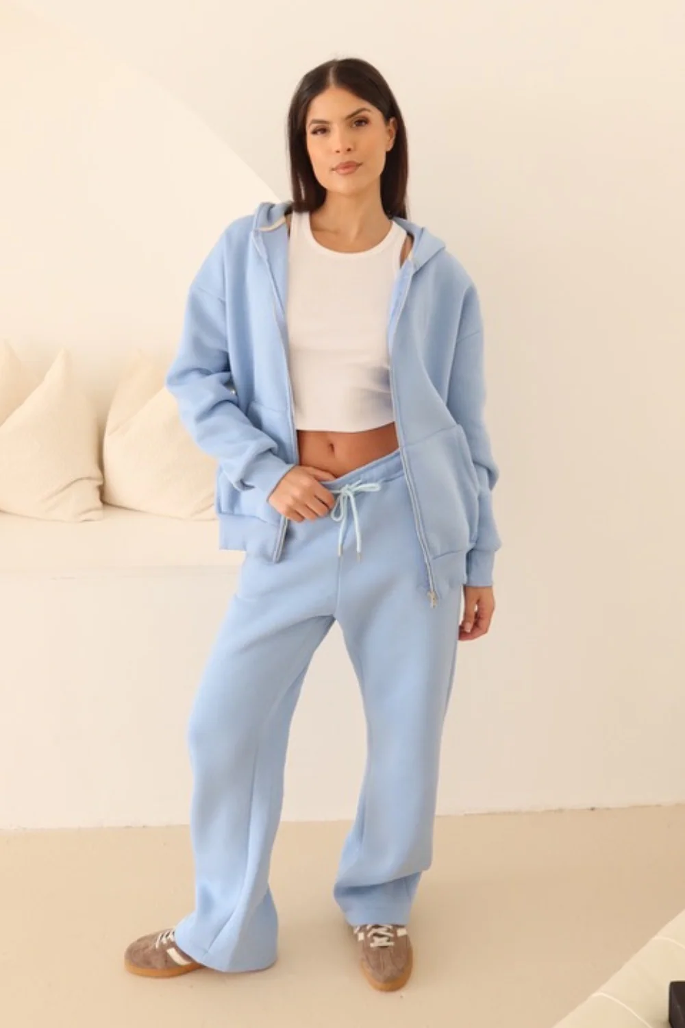 Blue embroidered logo straight leg jogger - Image 4