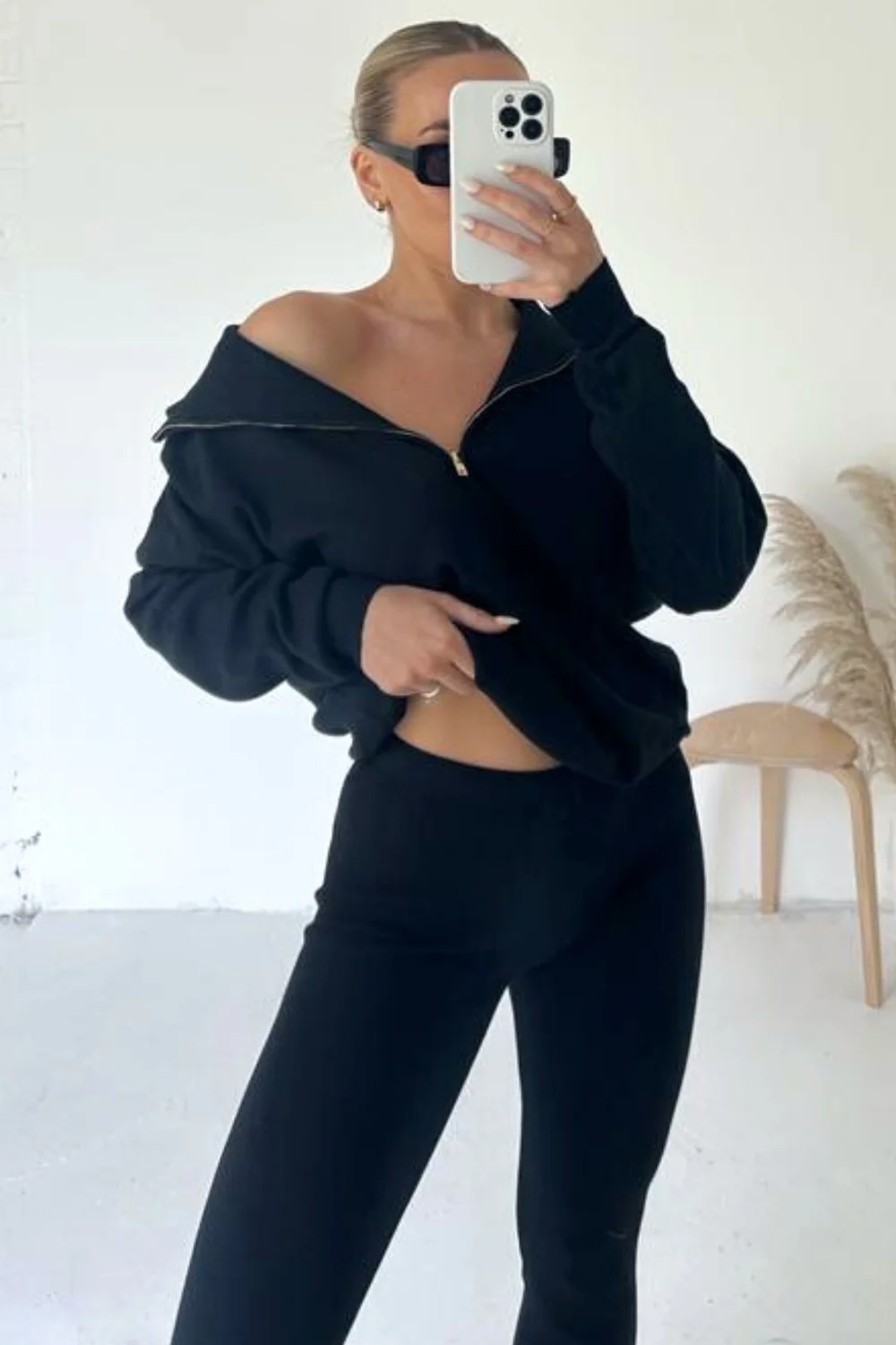 Brandy black 3/4 zip jumper - Image 2