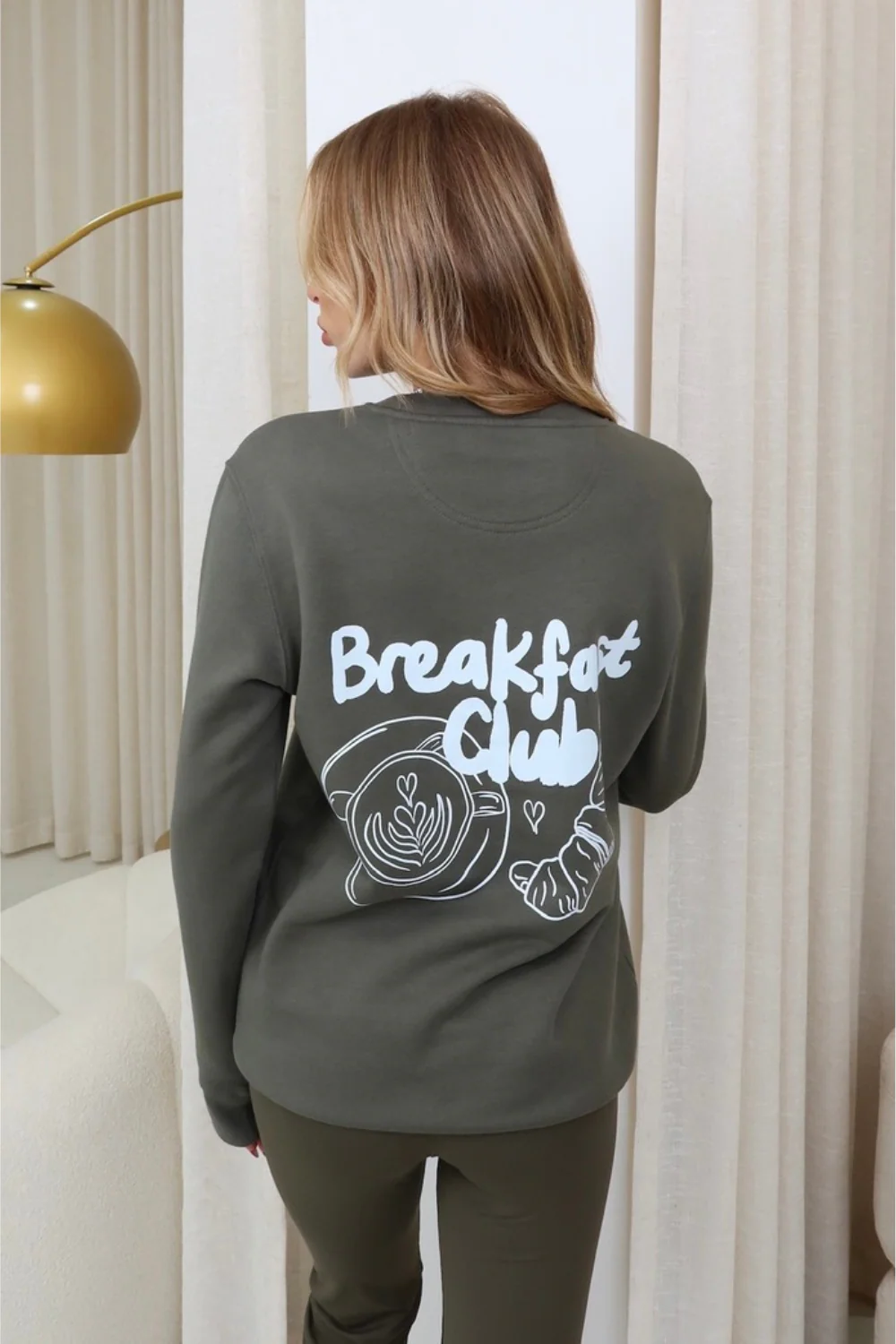 Breakfast club khaki printed sweater - Image 2