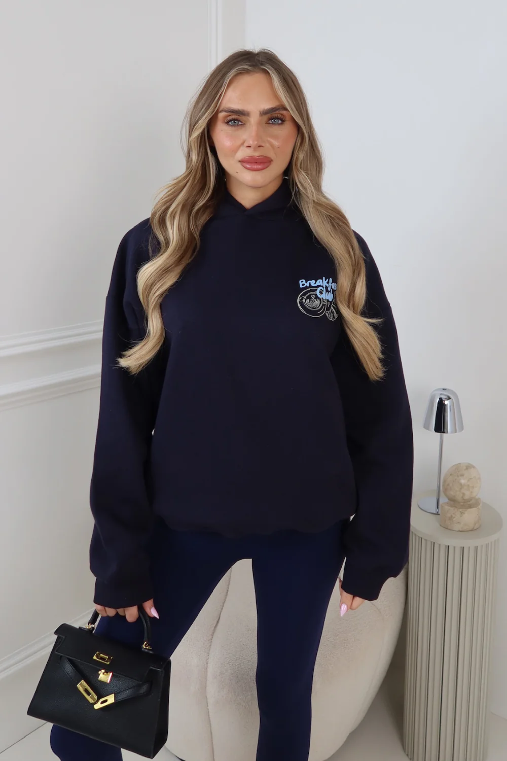 BREAKFAST CLUB NAVY PRINTED HOODIE - Image 2