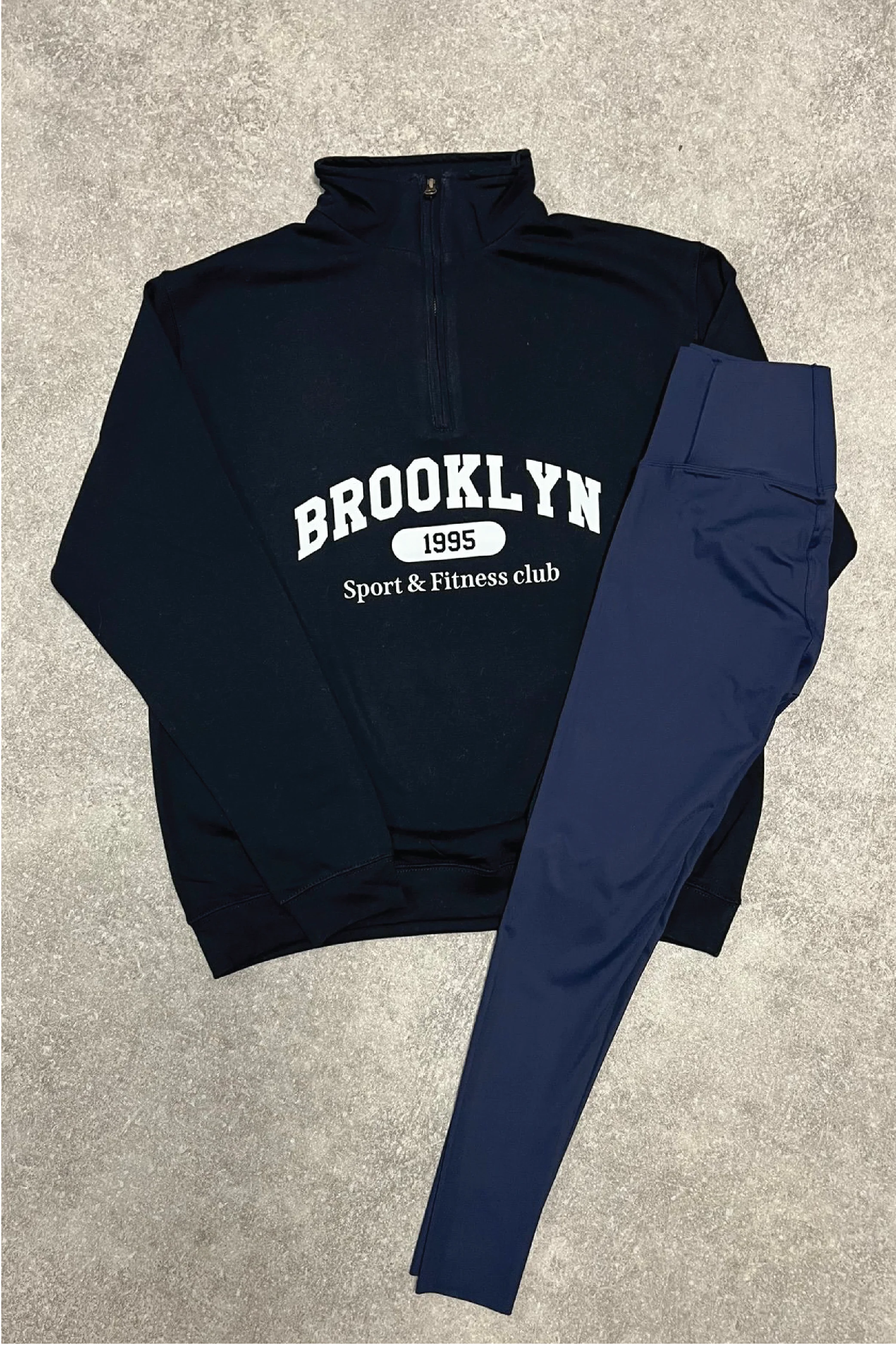 Brooklyn blue printed 3/4 sweater and legging set - Image 3
