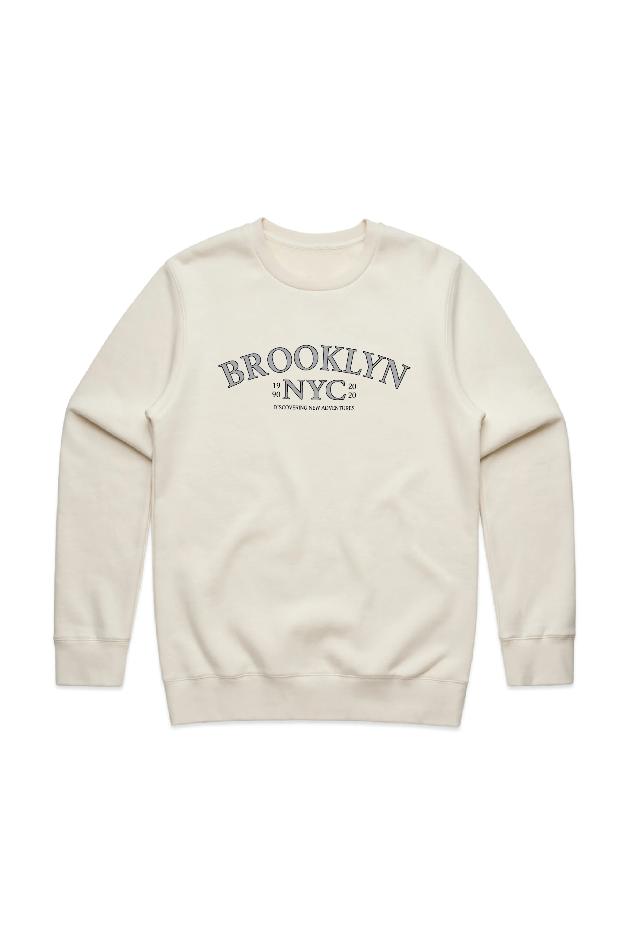 Brooklyn NYC printed ecru sweater - Image 2