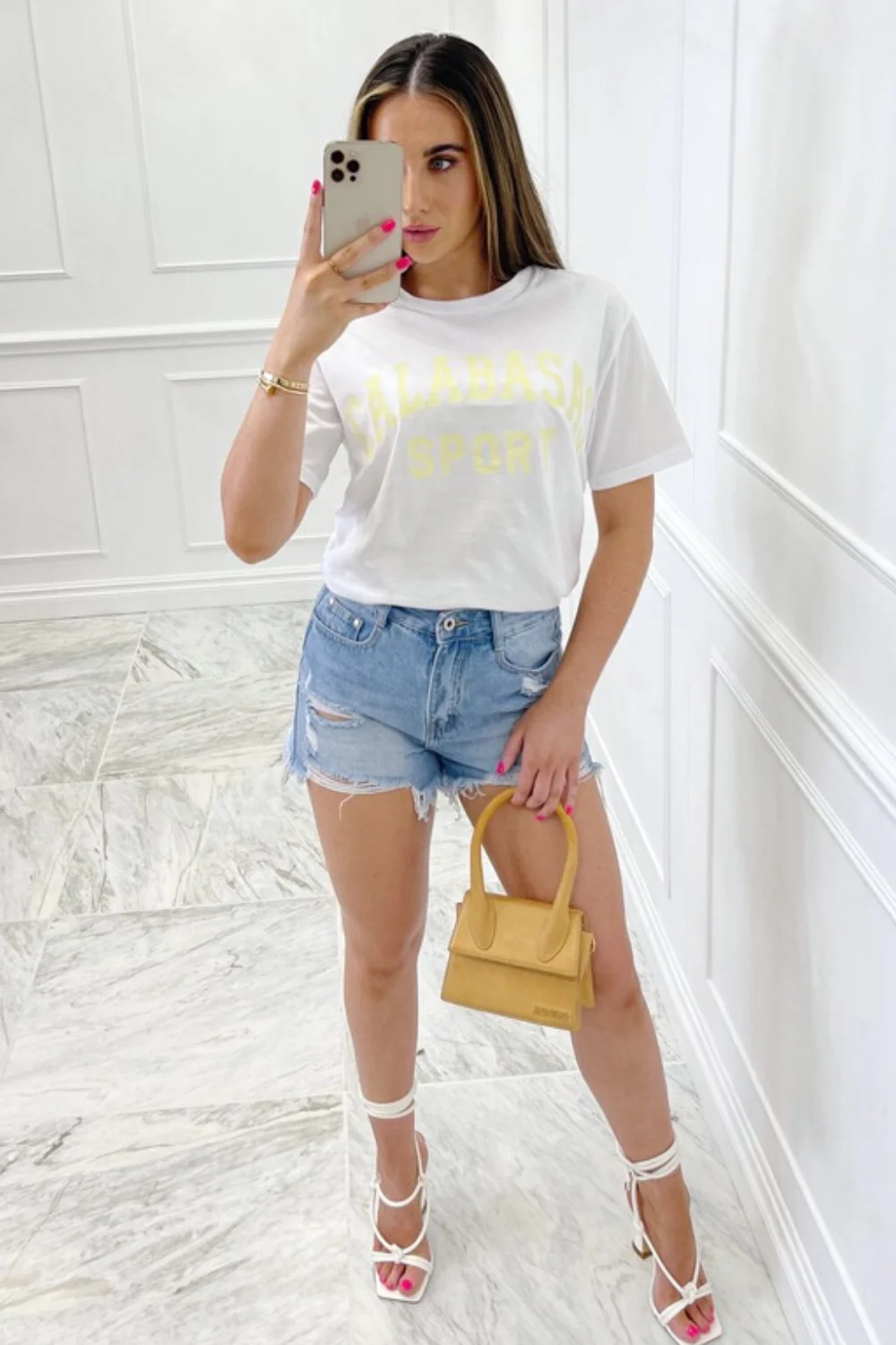 calabasas sport printed white tee - Image 2