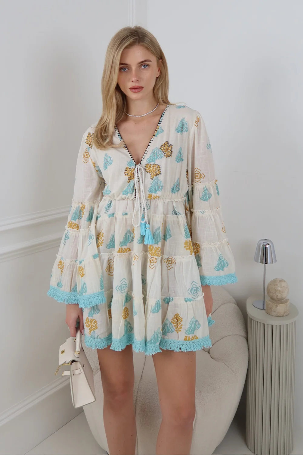 CARMEN BLUE BEACH DRESS