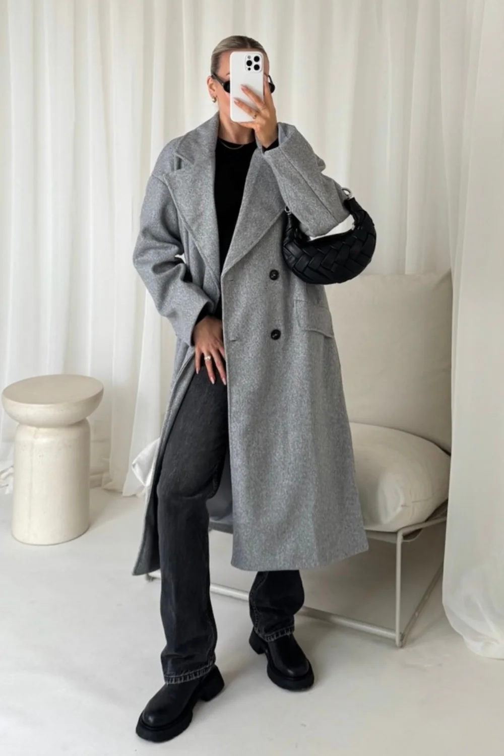 Casey grey longline tailored jacket - Image 3