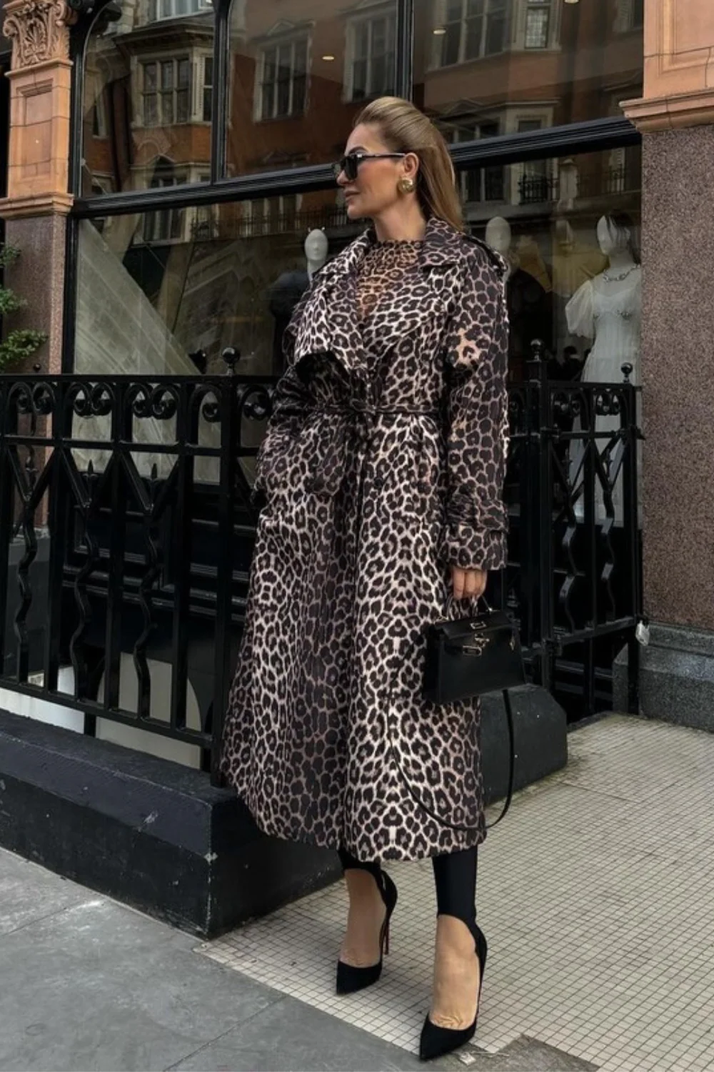 Cecilia leopard trench coat - Image 2