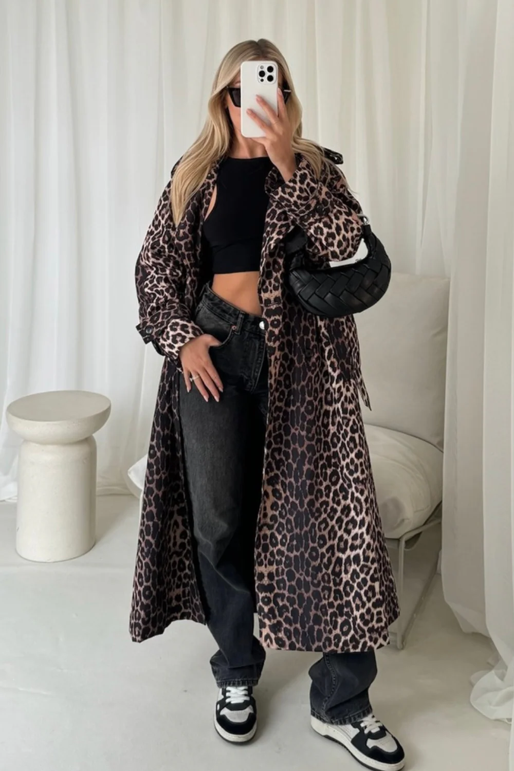 Cecilia leopard trench coat - Image 3