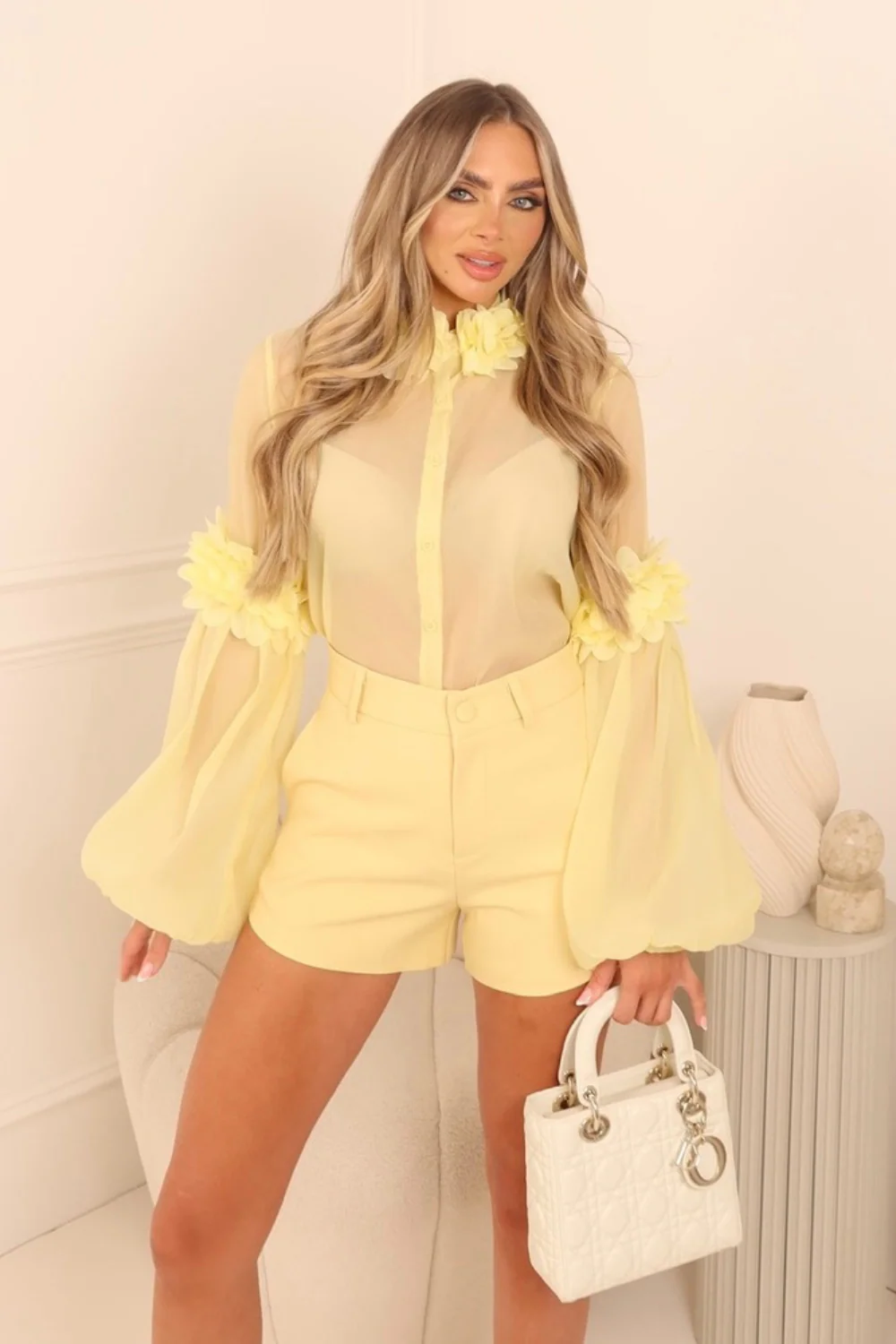 Chantelle lemon tailored mini shorts