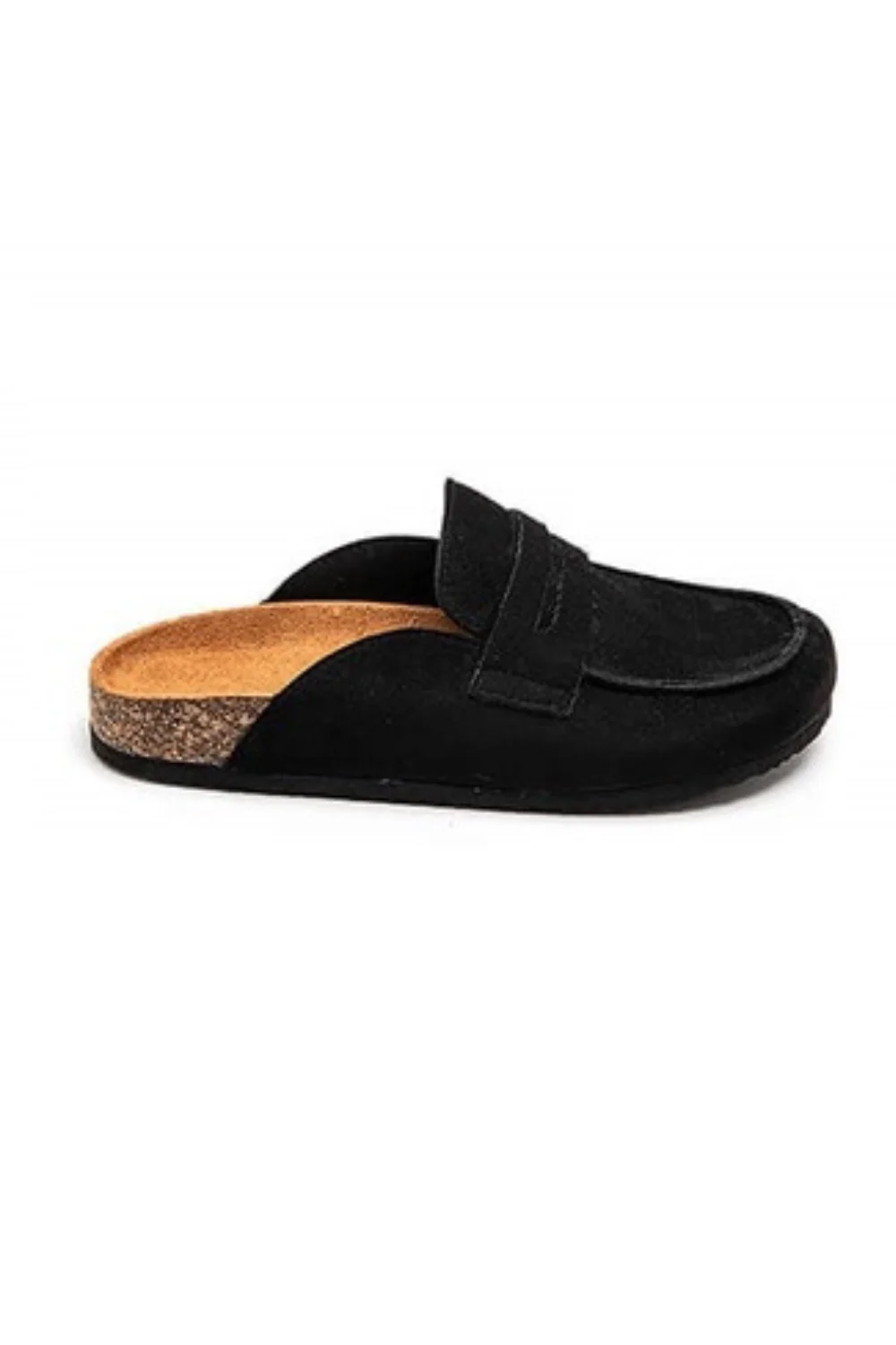Charlotte black faux suede mules - Image 5