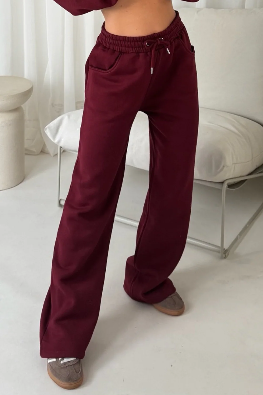 Chelsey burgundy straight leg jogger - Image 2