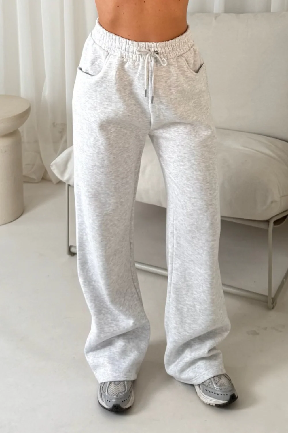 Chelsey marl grey straight leg jogger