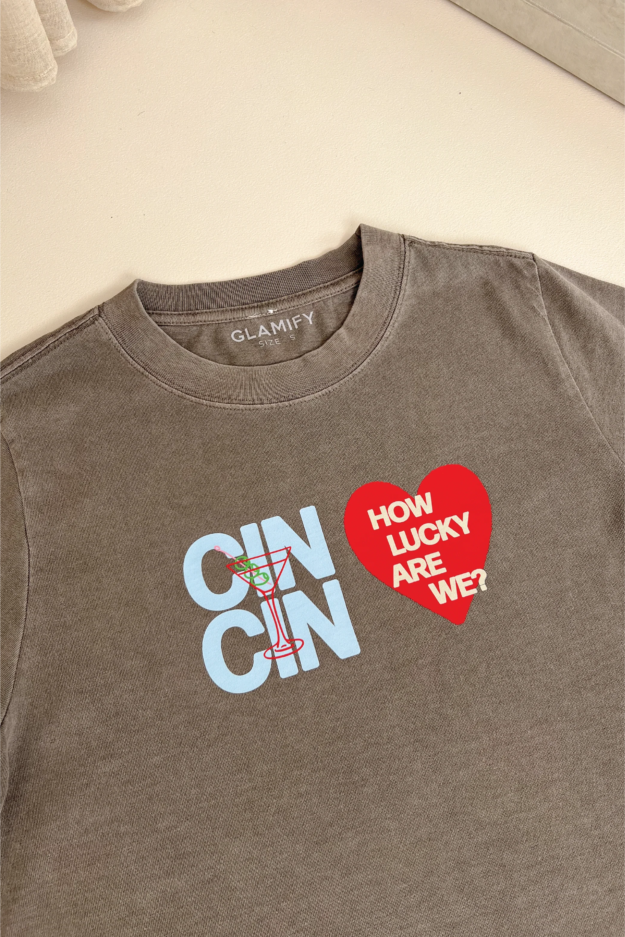 Cin Cin faded grey printed heavyweight oversized t-shirt - Image 4