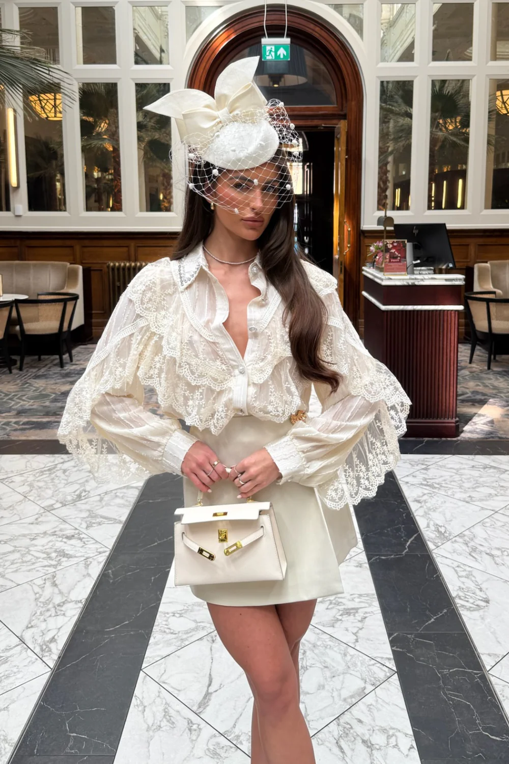 CLARICE CREAM EMBELLISHED COLLAR BLOUSE - Image 2