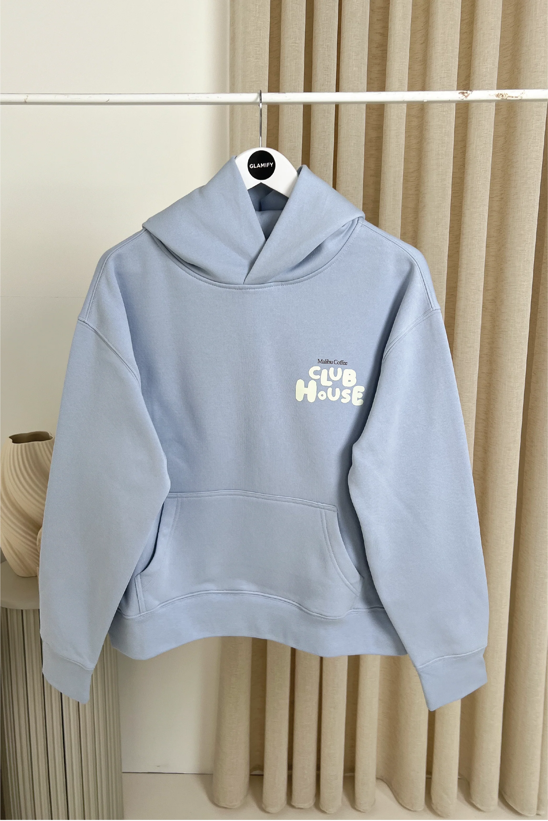 Club House faded blue printed premium hoodie - Image 5