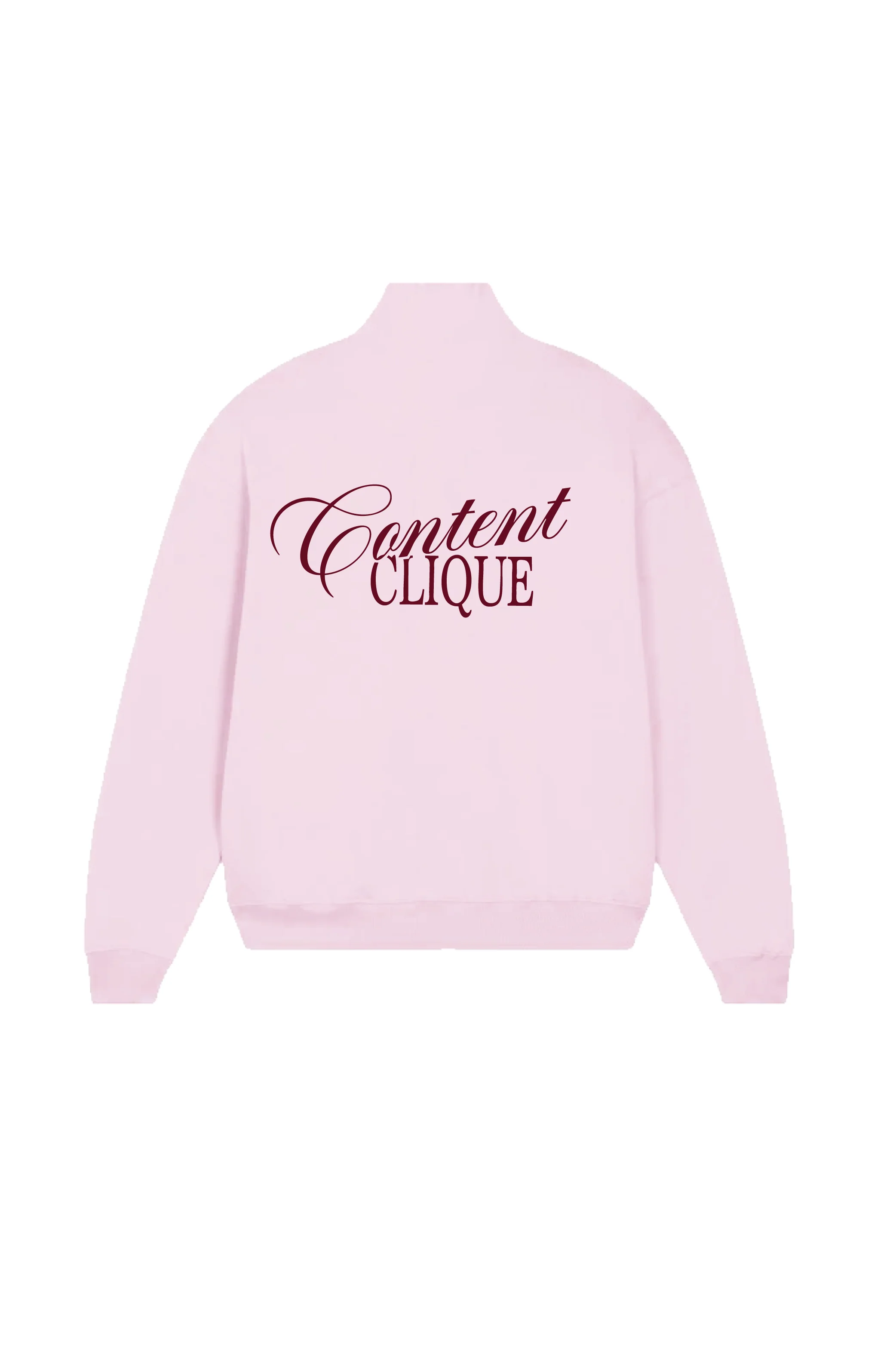 CONTENT CLIQUE BABY PINK LOGO QUARTER ZIP - Image 2