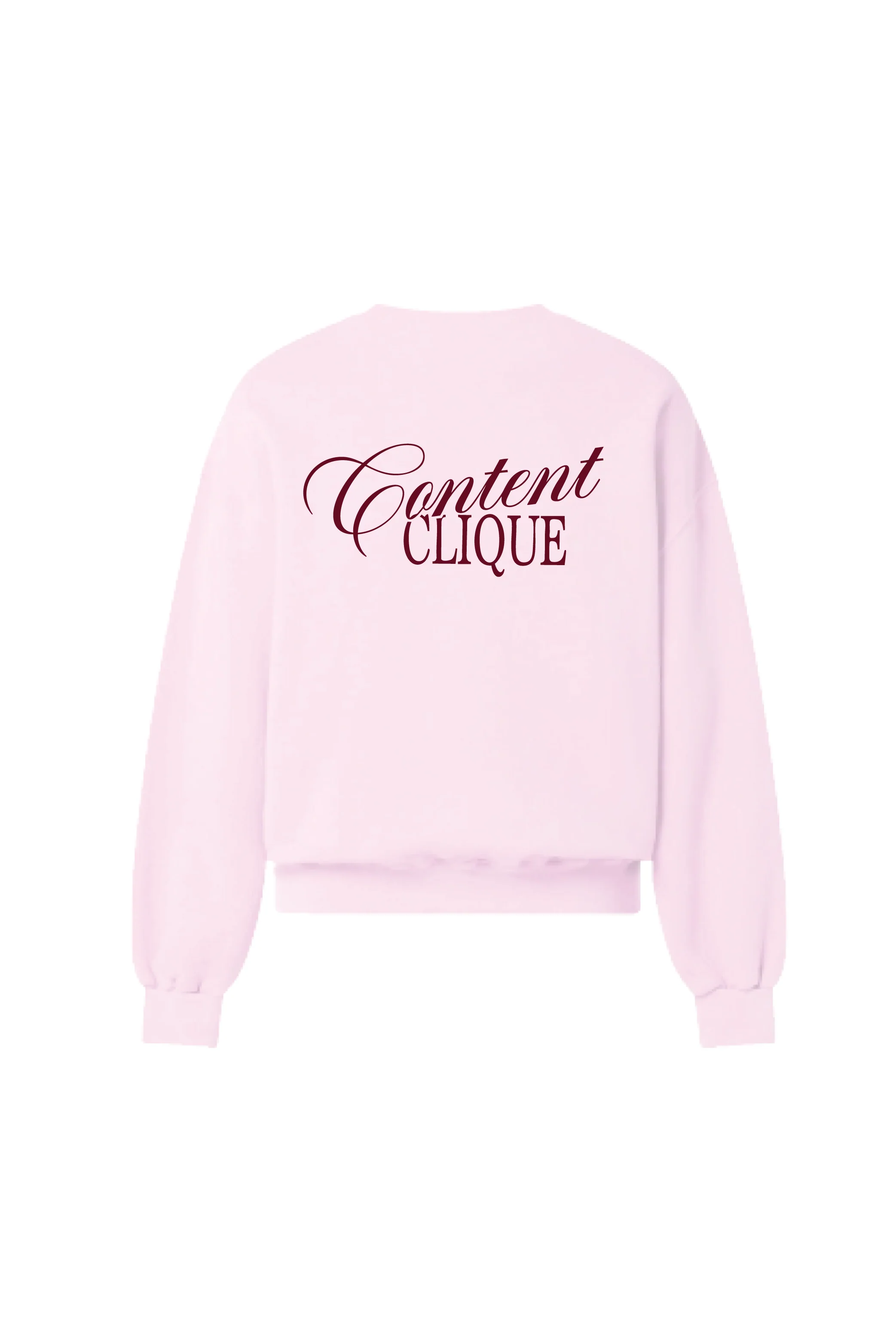 CONTENT CLIQUE BABY PINK LOGO SWEATSHIRT - Image 2