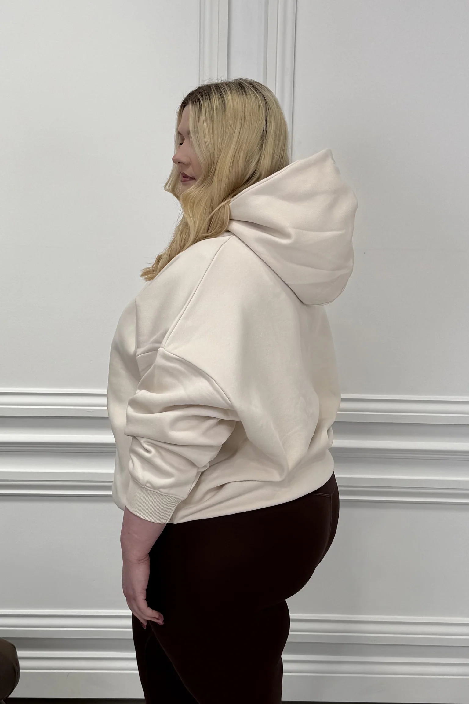 CURVE GLAMIFY EVERYDAY ESSENTIAL IVORY HOODIE - Image 2