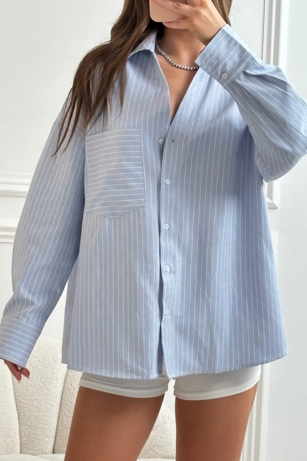 Daisy blue striped shirt - Image 2