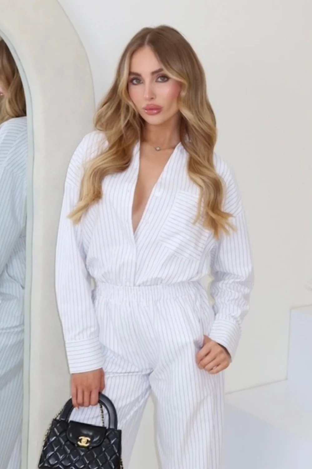Daisy white striped shirt - Image 4