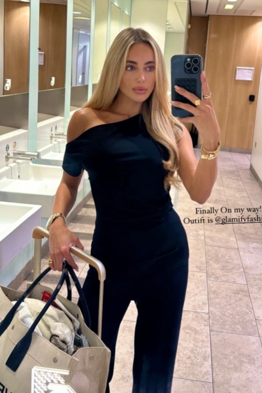 Darcie black draped top and trouser co-ord