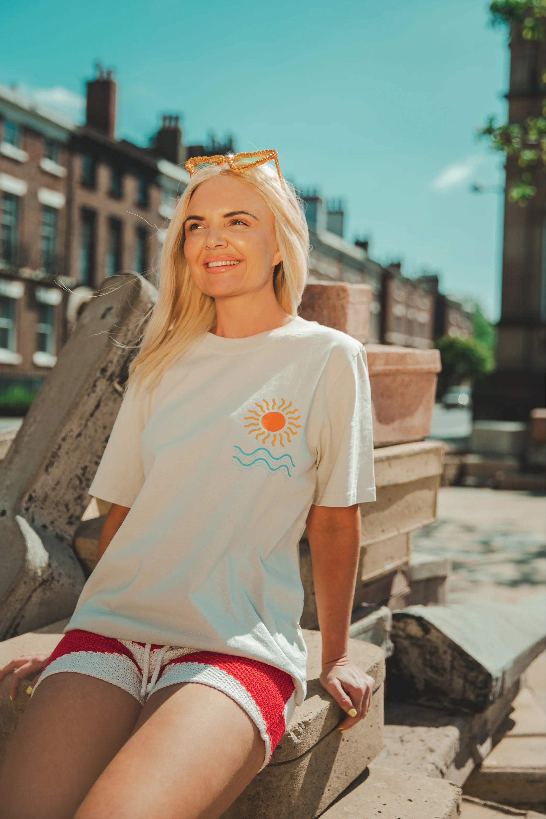 Destination faded bone heavyweight back-print t-shirt - Image 2