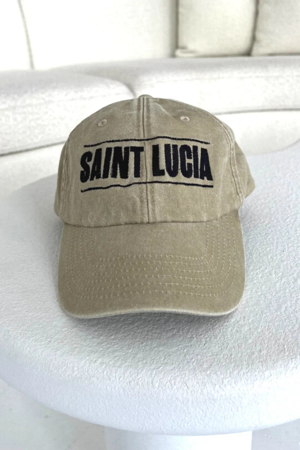 Saint Lucia stone embroidered cap - Image 2