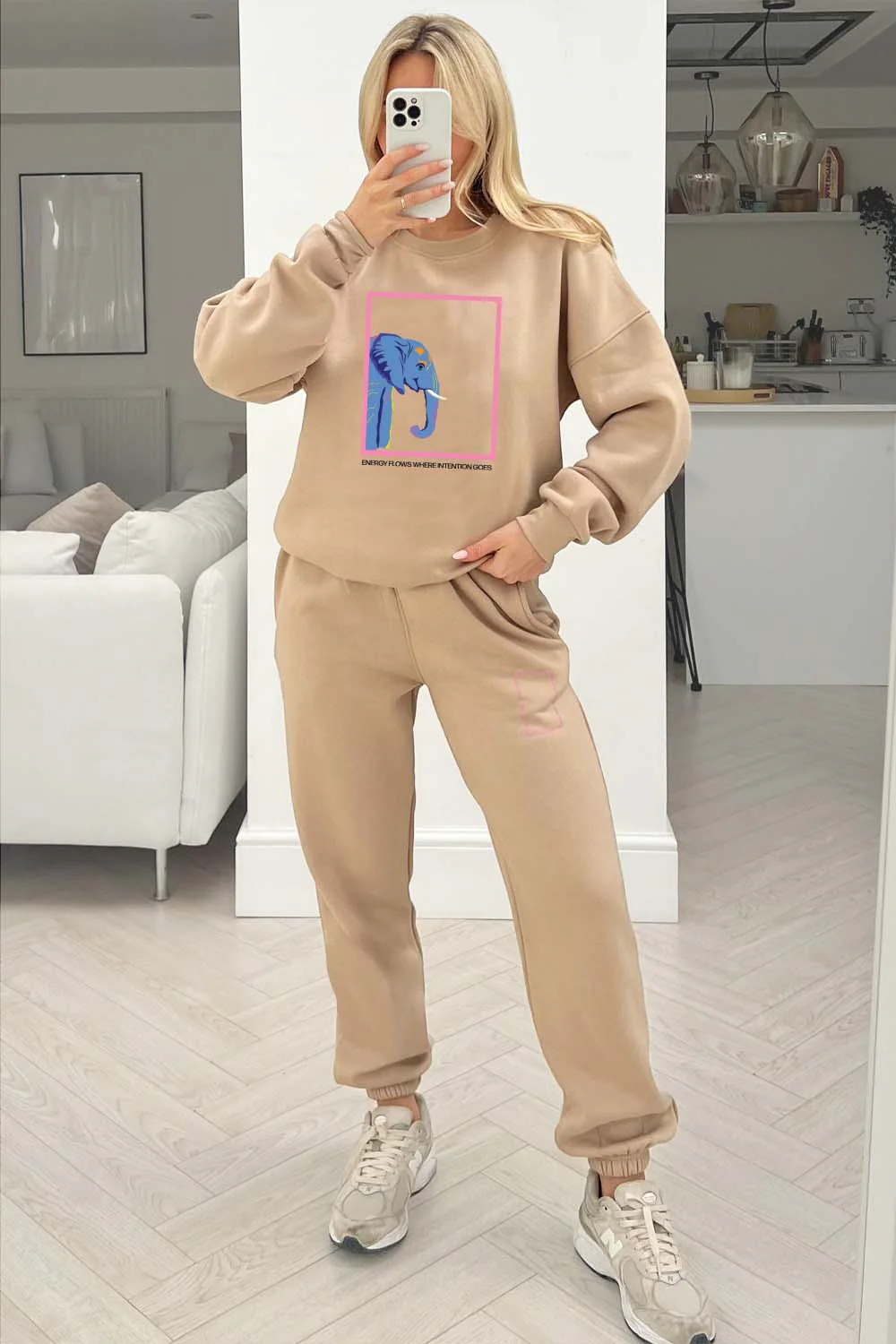 Energy Flows Stone Printed sweater loungewear set - Image 2