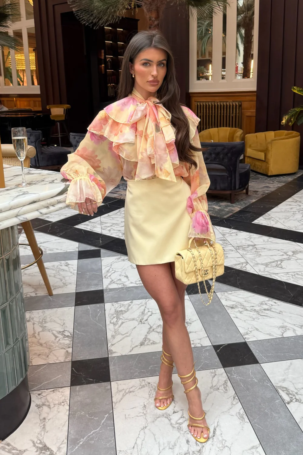 ESME LEMON SKIRT WITH HIDDEN SHORTS - Image 2