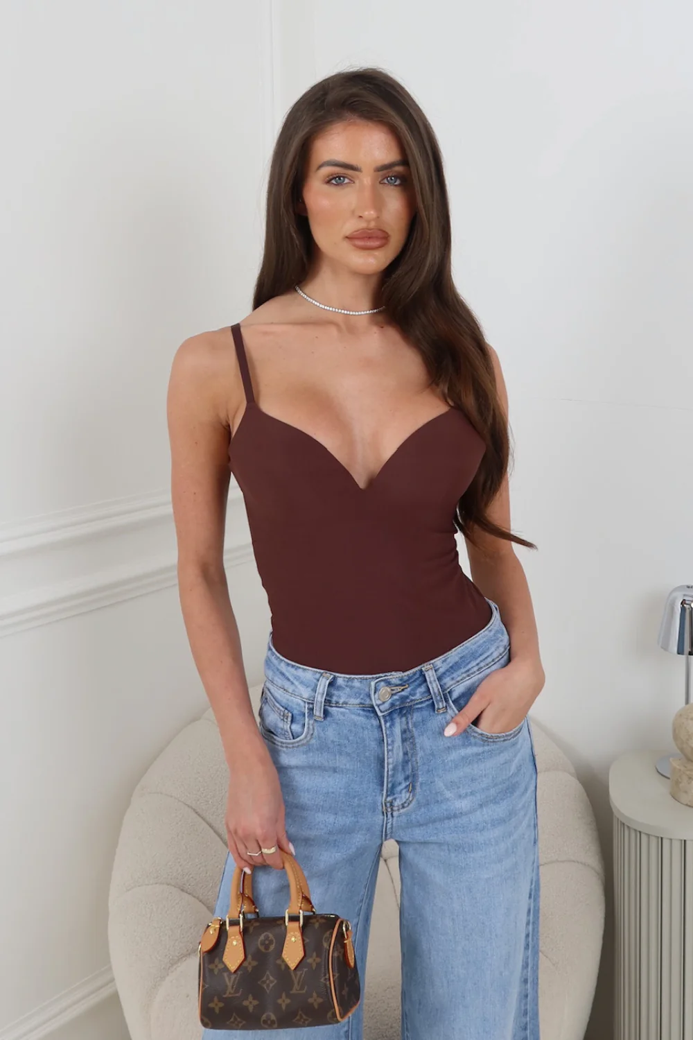 FALLON CHOCOLATE SEAMLESS BODYSUIT