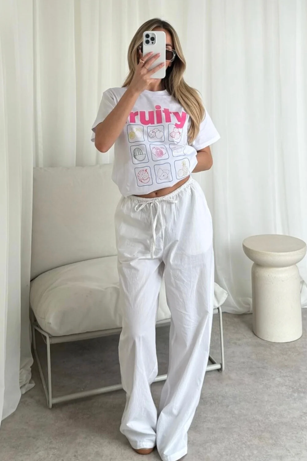 Fruity white Printed T-shirt - Image 2