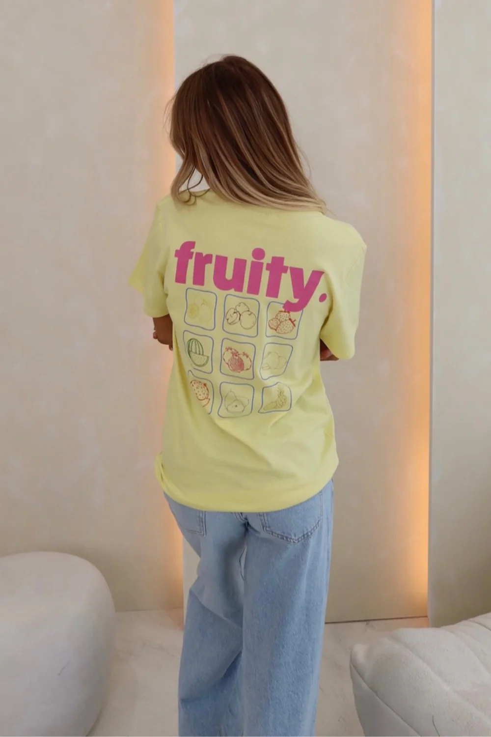 Fruity yellow printed t-shirt - Image 2
