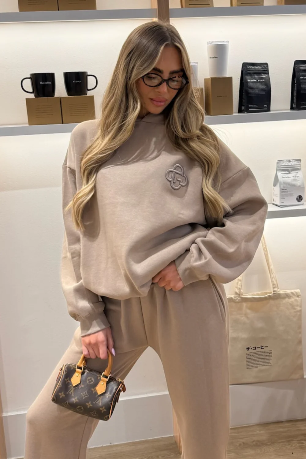 G MONOGRAM MOCHA EMBROIDERED HOODIE - Image 2