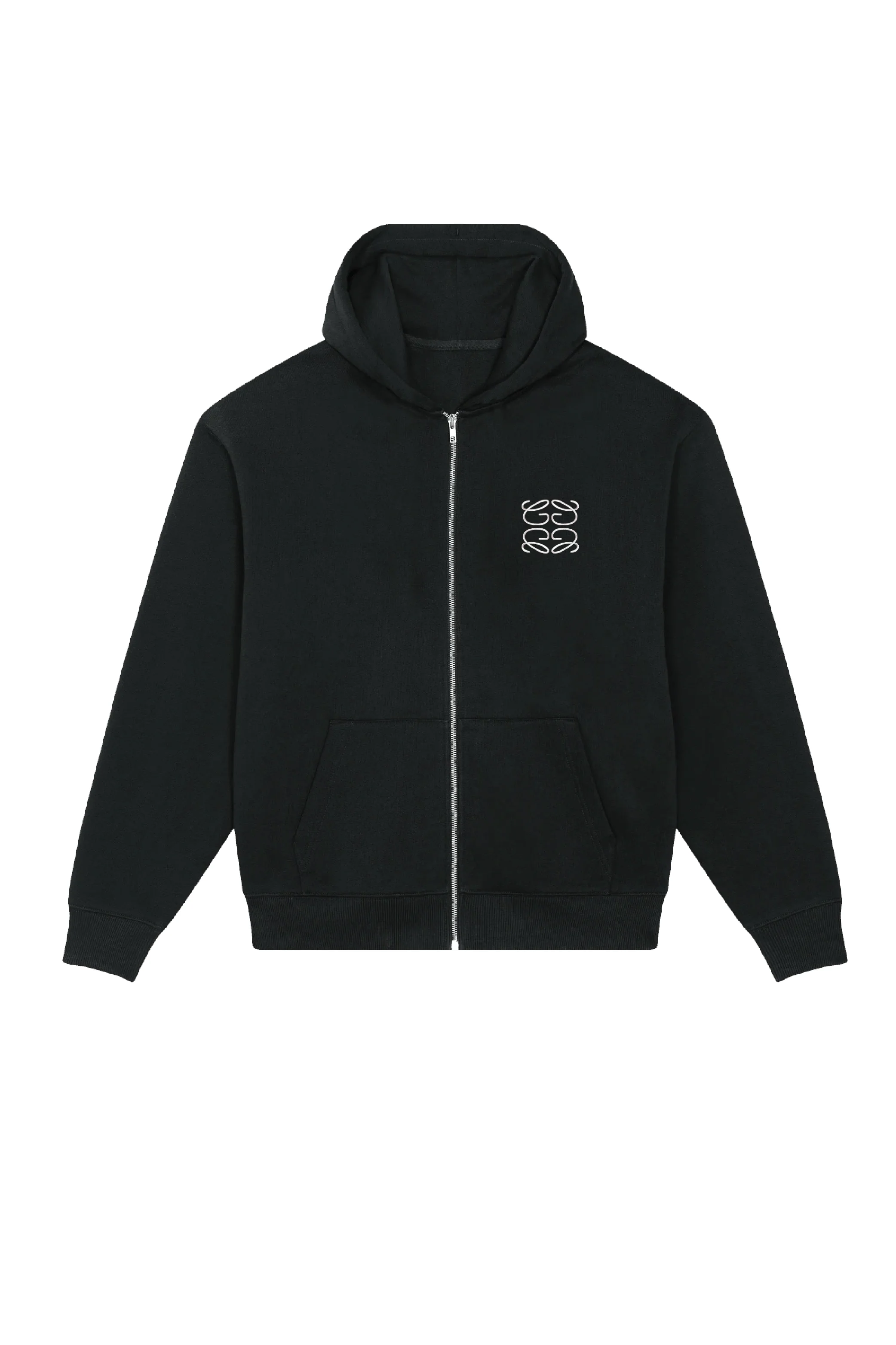 GeGe black embroidered premium zip hoodie - Image 4